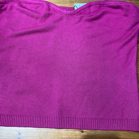 Express Ladies Fuchsia Sweater Strapless Top NWT - Picture 2 of 9